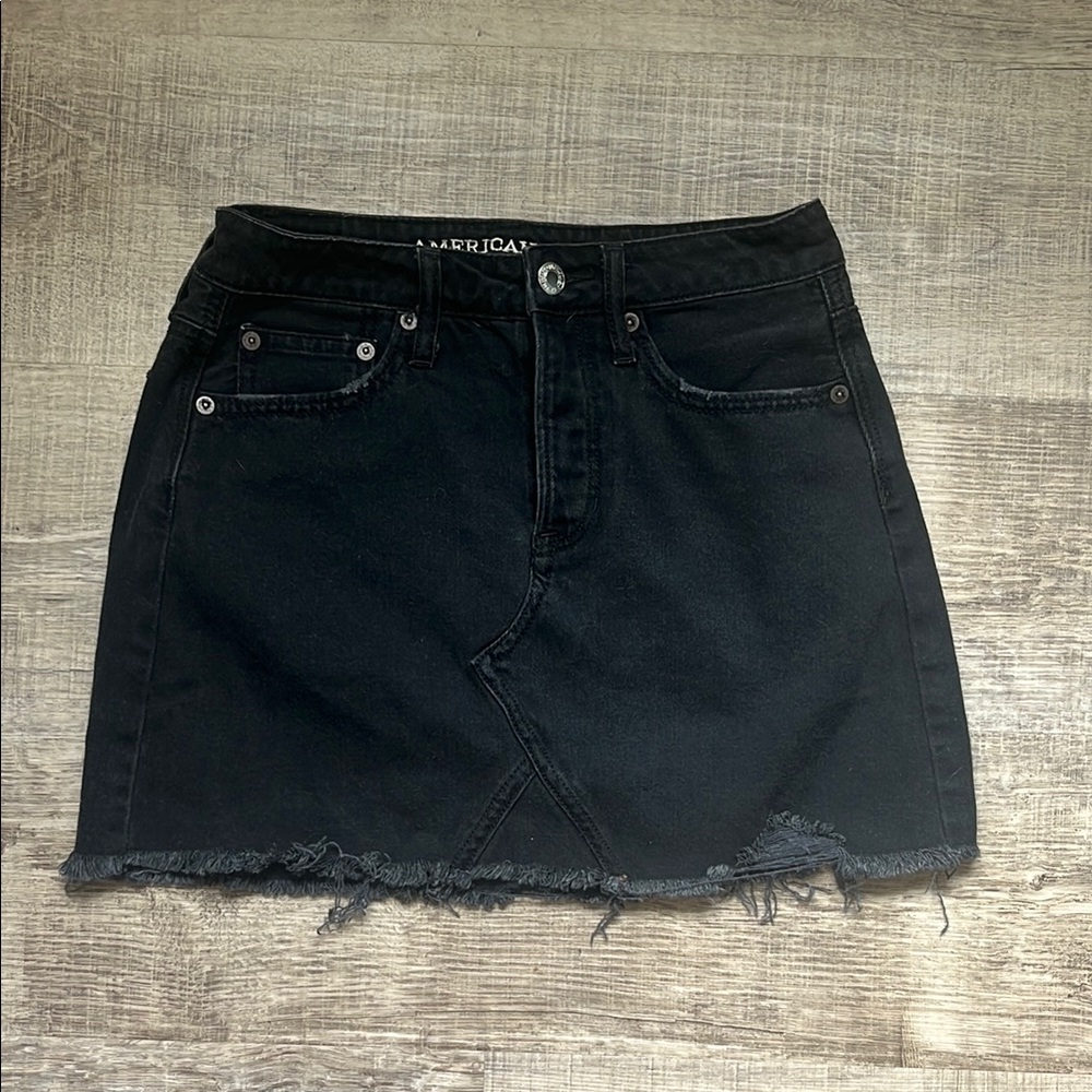 American Eagle Outfitters Black Mini Pencil Skirt 0 long